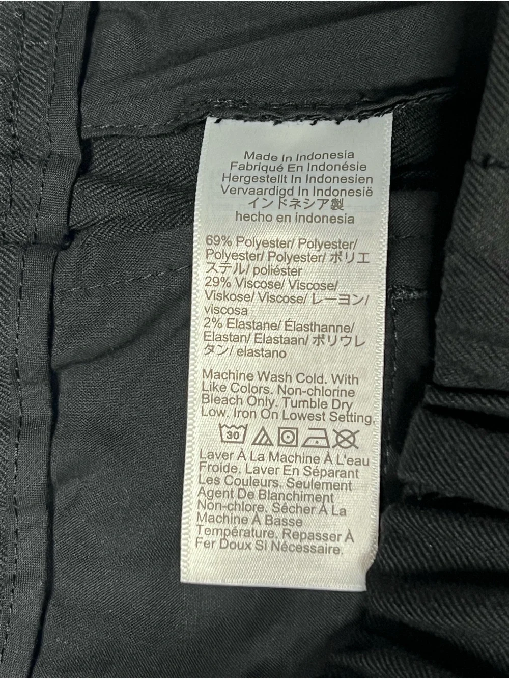 Madewell Slouchy Straight Pants in Brushed Twill Black Trousers Size 6 NWT